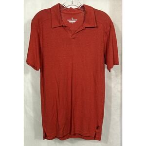 Royal Robbins Men’s Small Hemp/Organic Cotton Polo Shirt Red Casual Eco